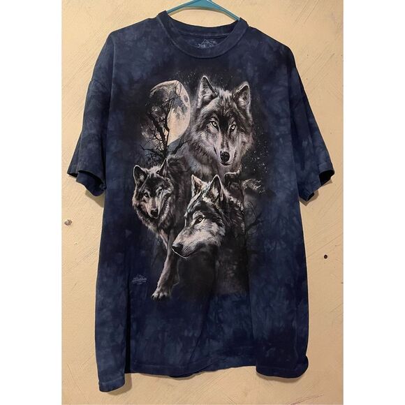The Mountain sz XL Tie Dye 2011 Wolves howling Moon Tshirt - Picture 3 of 5